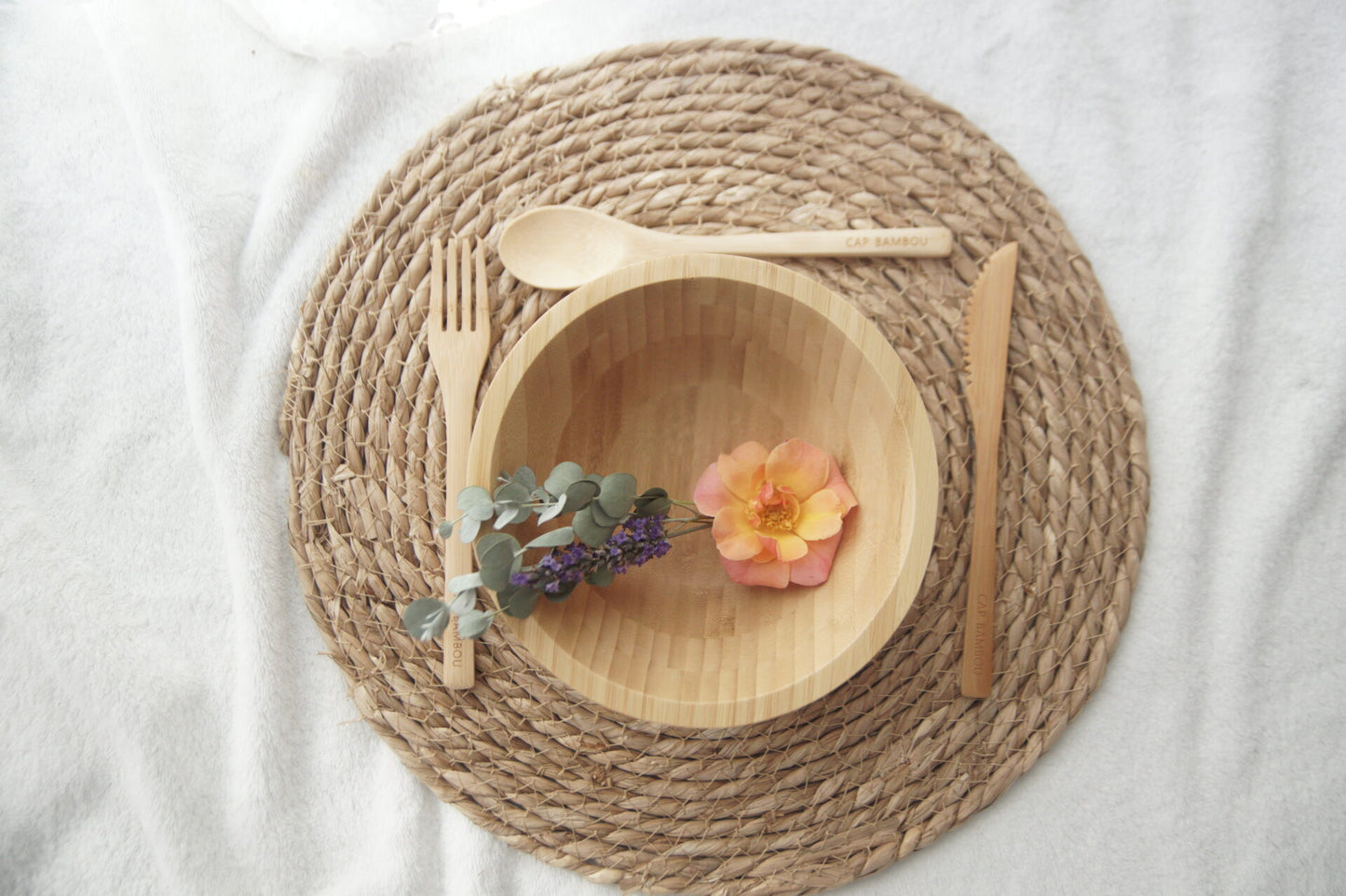 Bamboo bowl 18x8cm