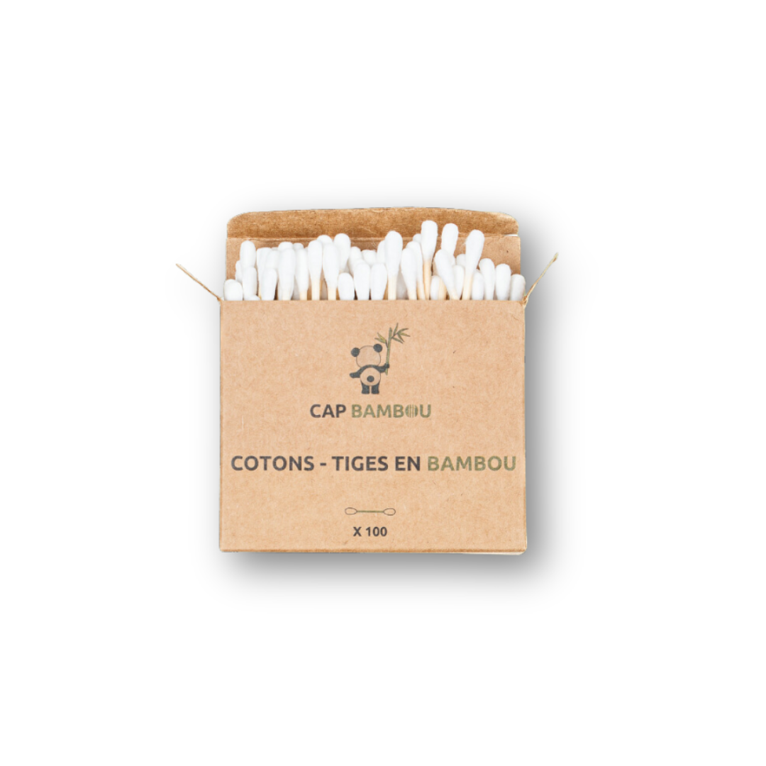 Bamboo Cotton Swabs - Box of 100