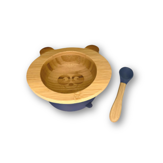 Baby Panda Meal set (Bowl + Spoon) - Navy Blue