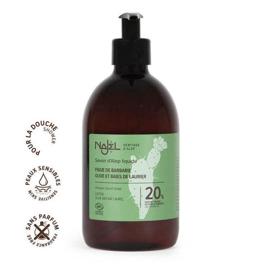 Liquid Aleppo soap 20% Cactus seed oil