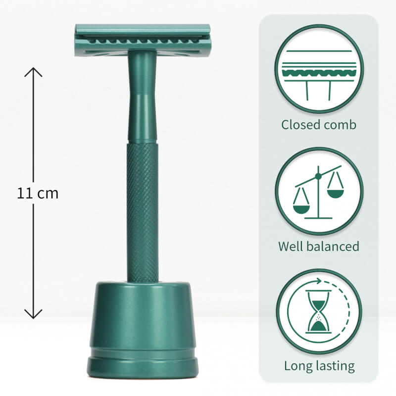 Metal Safety Razor with stand