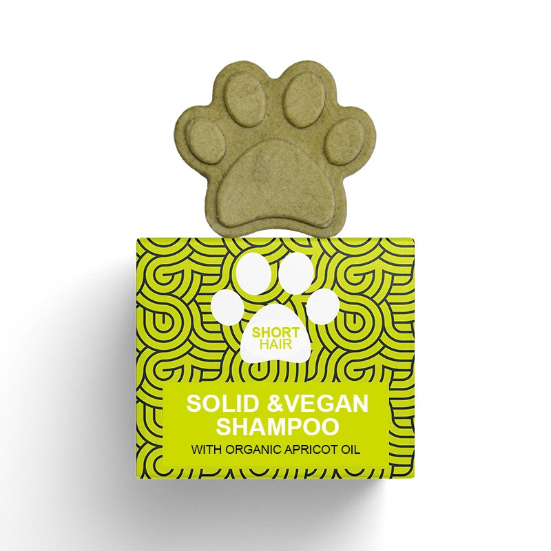 Solid shampoo for animals - with short hair