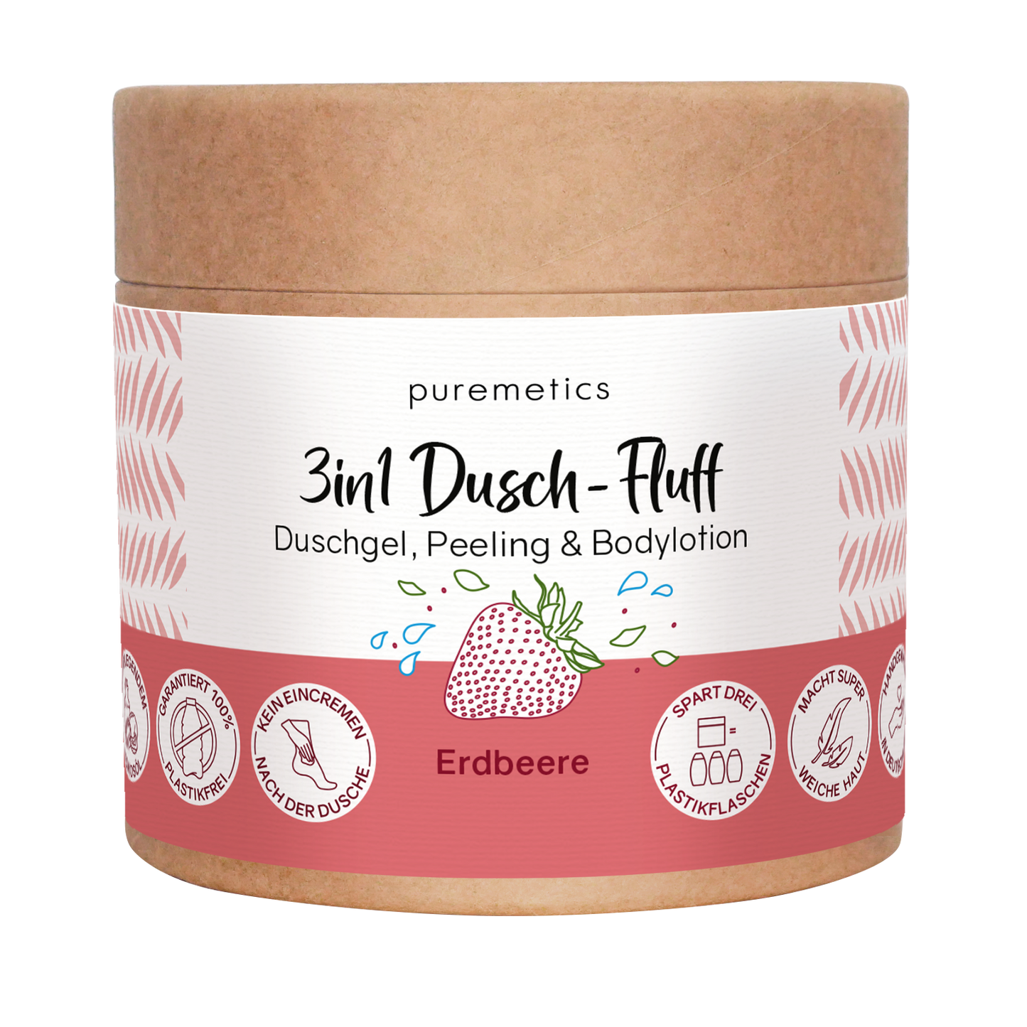 3-in-1 Dusch-Fluff "Strawberry"