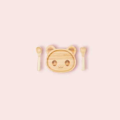 Bamboo Children's Meal Set (plate + fork + spoon)