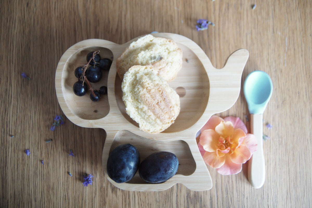 Baby Elephant Meal set (plate + spoon) - Blue