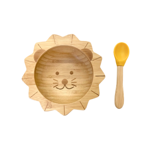 Baby Lion Mustard Meal Set (bown + spoon)