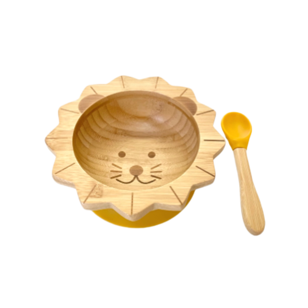 Baby Lion Mustard Meal Set (bown + spoon)