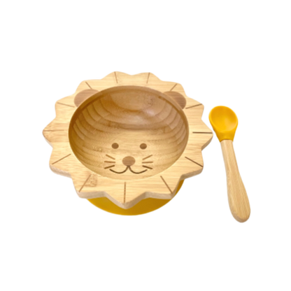 Baby Lion Mustard Meal Set (bown + spoon)