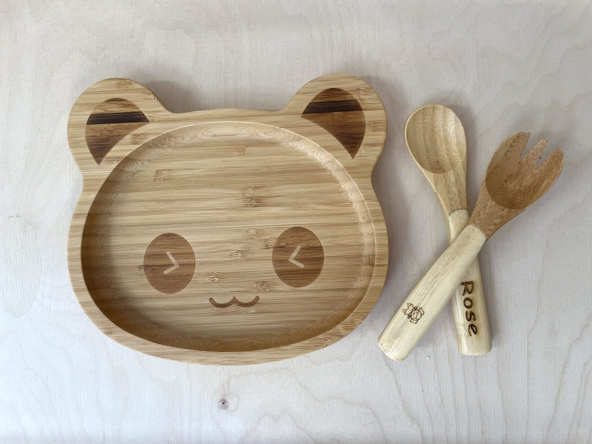 Bamboo Children's Meal Set (plate + fork + spoon)