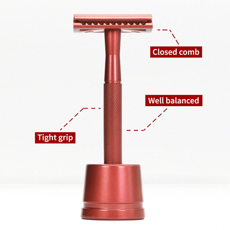 Metal Safety Razor with stand