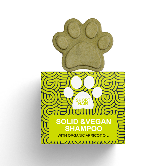 Solid shampoo for animals - with short hair