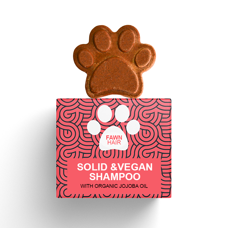 Solid shampoo for animals - with red hair